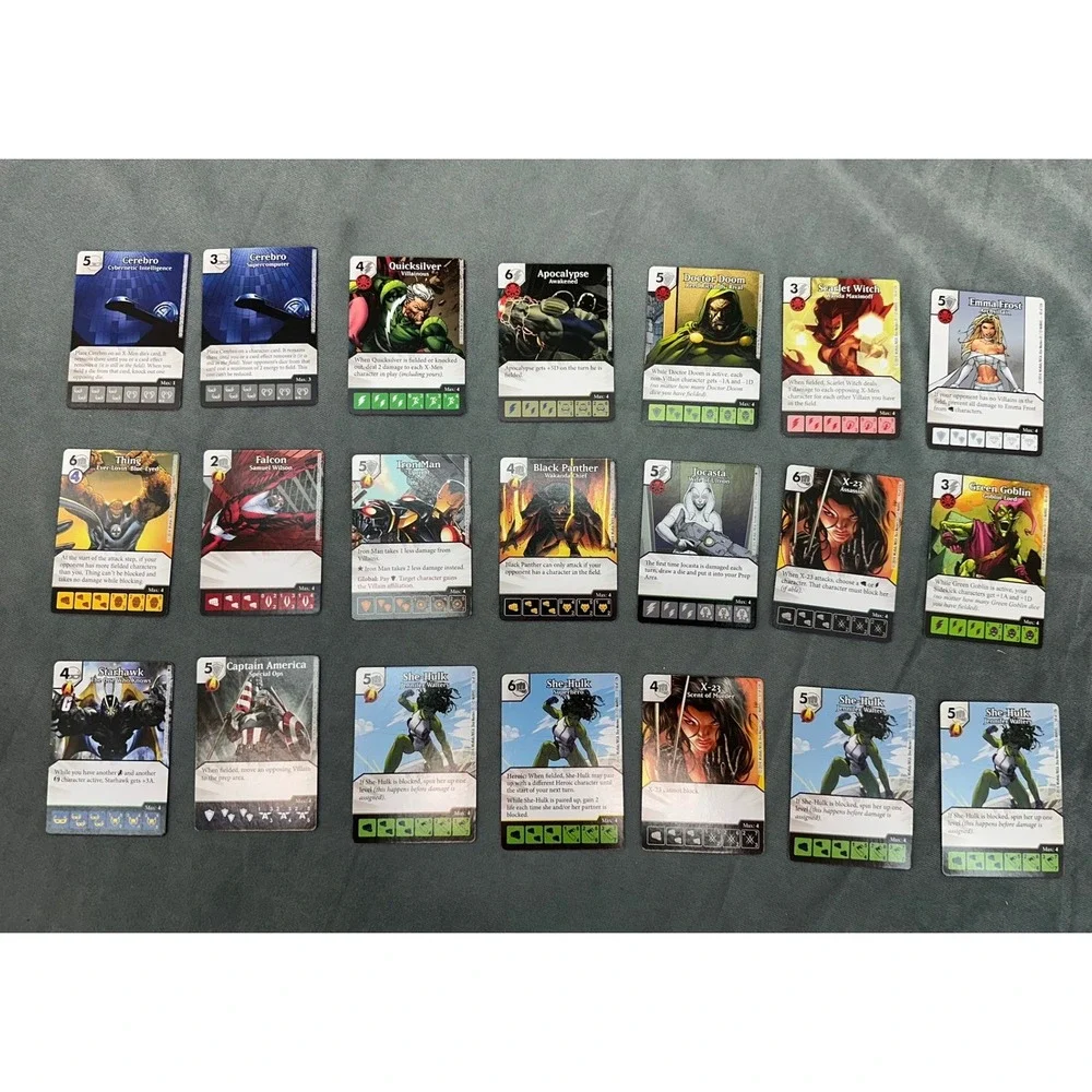 Marvel Dice Masters Card Lot XMen Avengers Professor X Red Hulk Cards Only